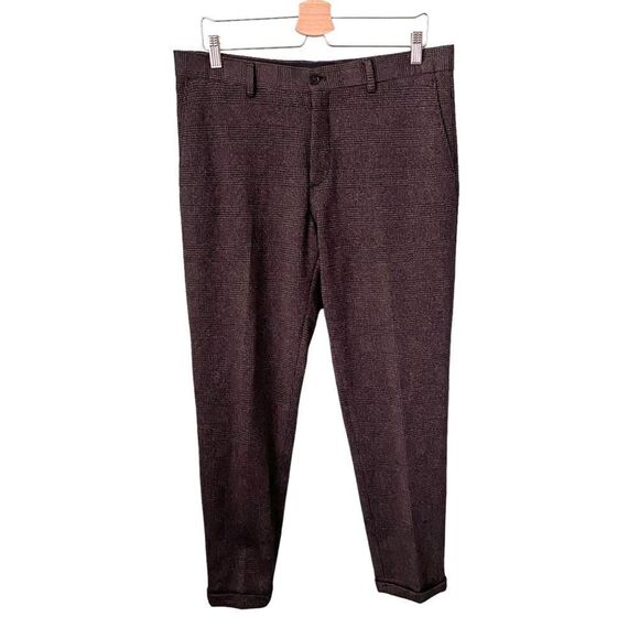 Zara Plaid Checkered Pattern Trouser Pants in Size US 32 - Picture 1 of 8